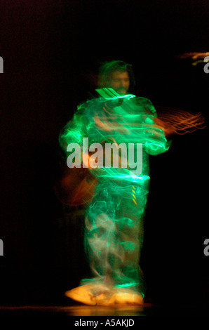 Huw Bunford guitariste Super Furry Animals Afon Lido Port Talbot au Pays de Galles du Sud Banque D'Images