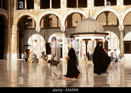 La mosquée des Omeyyades, Damas, Syrie Banque D'Images