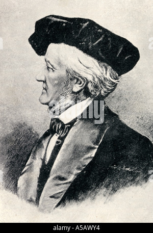 Wilhelm Richard Wagner, 1813 - 1883. Compositeur allemand, théoricien de la musique et d'essayiste. Banque D'Images