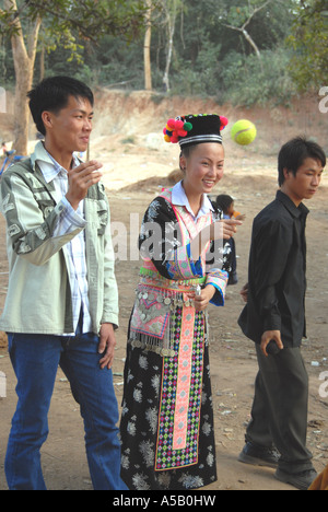 Festival du mariage de Hmongs au Laos Banque D'Images