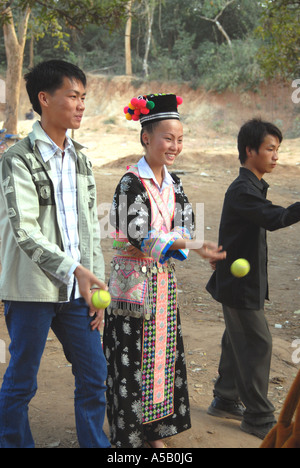 Festival du mariage de Hmongs au Laos Banque D'Images