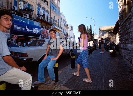 Les étudiants de l'extérieur de l'Université américaine de Beyrouth Banque D'Images