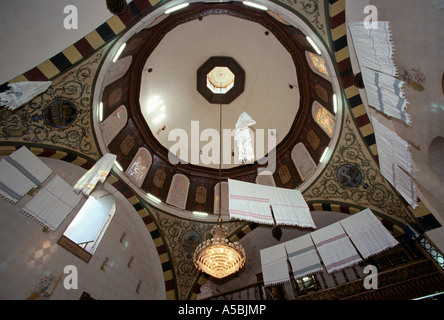 Intérieur du dôme à la mosquée des Omeyyades, Damas, Syrie Banque D'Images