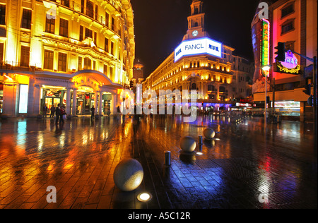 La vie nocturne dans la province de Jiangsu, Shanghai l'Est de la Chine Chine Asie Banque D'Images