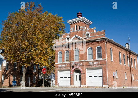 Missouri MO USA Fire Department et l'hôtel de ville de Hermann MO Octobre 2006 Banque D'Images