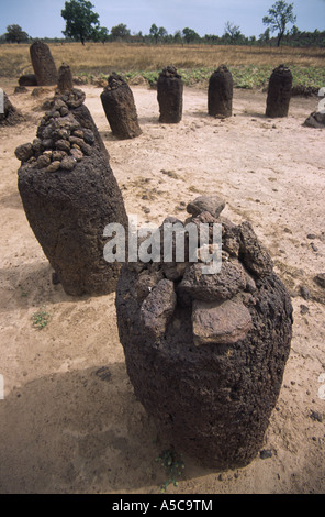 Wassu cercles de pierres, Gambie, 'l'Afrique de l'ouest" Banque D'Images