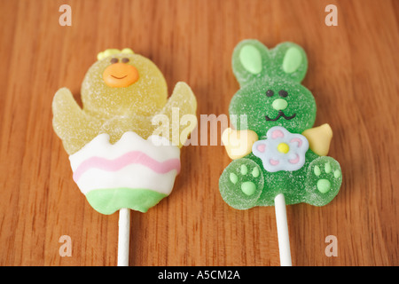 Sweet Easter Jelly lollypops Banque D'Images