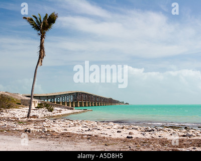 Seven Mile Bridge dans les Florida Keys Banque D'Images