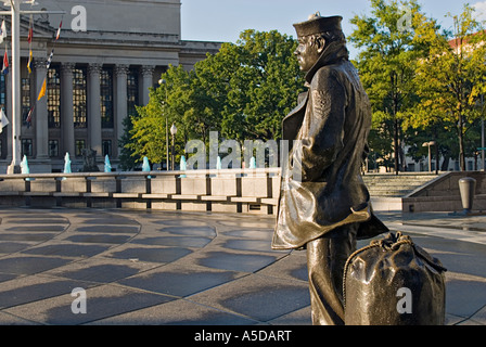 Statue marin solitaire à Washington DC USA Banque D'Images