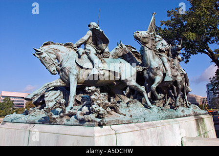 Statue à l'Ulysses S Grant Memorial à Washington DC USA Banque D'Images