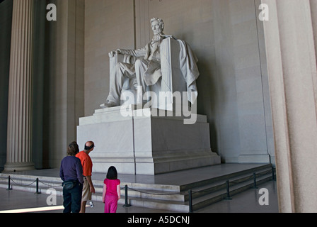 Le Lincoln Memorial à Washington DC USA Banque D'Images