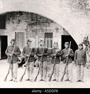 Des troupes militaires indiens à St Augustine en Floride Banque D'Images