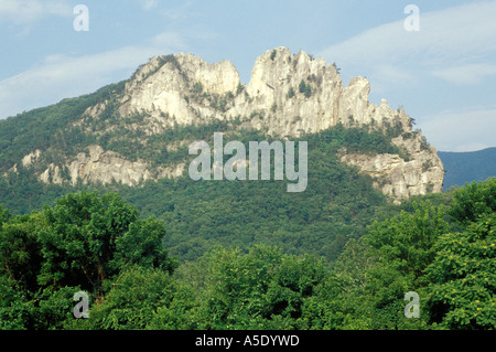 Seneca Rocks, Pendleton Comté, Virginie-Occidentale Banque D'Images