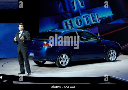 Mark Domaines de Ford Motor Company à l'occasion du dévoilement de la Ford Focus 2008 au North American International Auto Show 2007 Banque D'Images