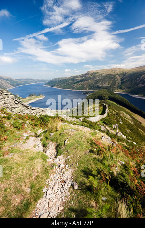 Avis de Crag regardant vers la Rigg et Haweswater Lake Banque D'Images