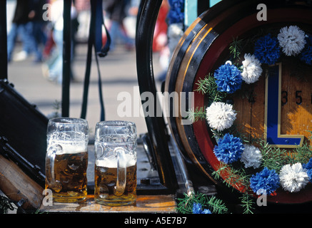 La Fête de la bière de Munich Bavaria Allemagne Banque D'Images