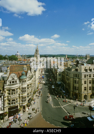 Oxford High Street de Carfax tower Banque D'Images