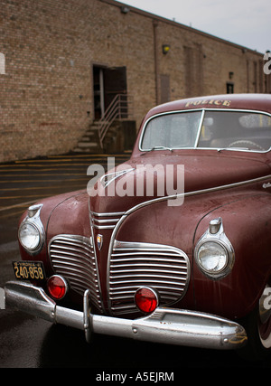 Une antique Fairfax Virginie U S modèle 1941 voiture de police Plymouth Special Deluxe color Banque D'Images