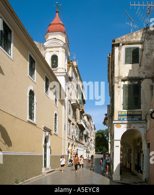 Vieille Ville, la ville de Corfou, Corfou (Kerkyra), îles Ioniennes, Grèce Banque D'Images