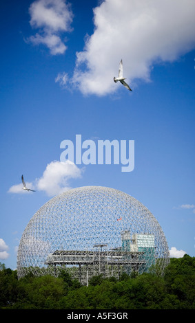 La Biosphère (biosphère), sur l'Ile Ste Hélène à Montréal. Banque D'Images