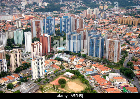 Vue aérienne de bâtiments appartement moderne à Sao Paulo Brésil Banque D'Images