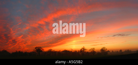 Coucher de Holmes Chapel Cheshire UK Europe Banque D'Images