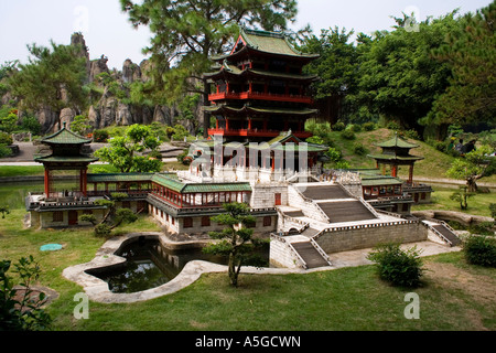 Minature Sites Chinois La Chine Splendide Parc à Thème Culturel Shenzhen Chine Banque D'Images