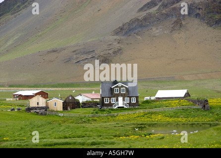 Village islandic, Islande Banque D'Images