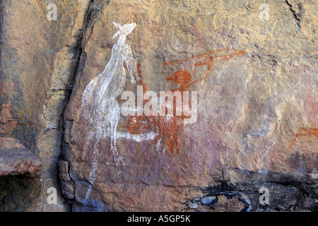 Les peintures de roche, 20000 ans, l'Australie, Territoire du Nord, le parc national de Kakadu Banque D'Images