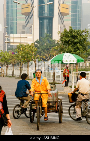 Guandong asie chine zone économique spéciale de Shenzhen SEZ Scène de rue Banque D'Images