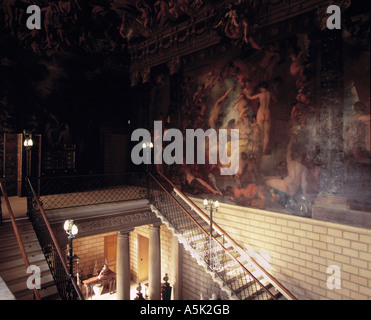 L'enfer des escaliers à Burghley House Stamford Lincolnshire Banque D'Images