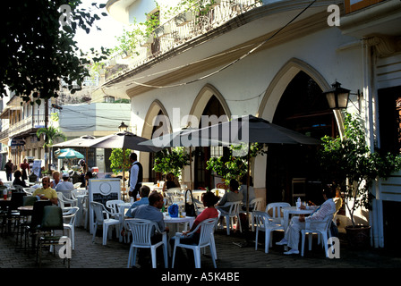 République dominicaine Santo Domingo Calle El Conde dans la vieille ville coloniale Banque D'Images