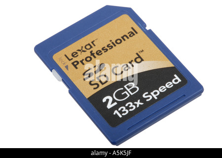 Carte flash SD carte SSD 2 Go de stockage de données Banque D'Images
