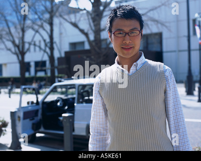 Le profil avant d'un Homme asiatique Banque D'Images