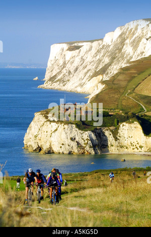 Vélo VTT eau douce bridleway Ile de Wight angleterre uk Banque D'Images