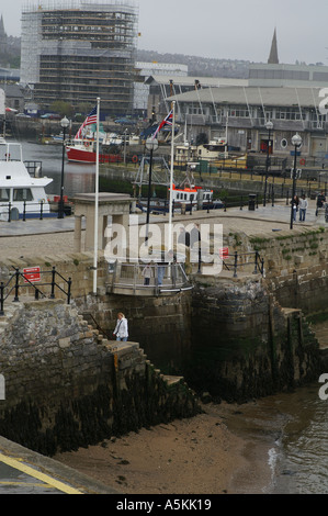 Mayflower steps Pilgrim Fathers point de départ pour le nouveau monde en 1620 Banque D'Images