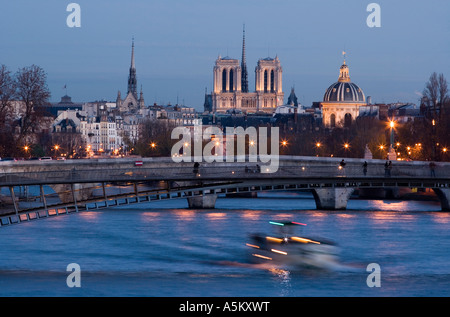 La cathédrale Notre-Dame, Institut francais, Paris France Banque D'Images