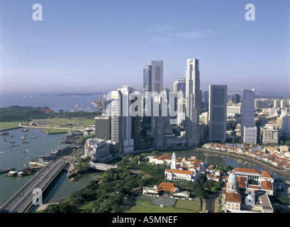 Vue aérienne de Singapour Banque D'Images