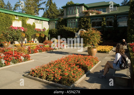 Jardin à l'Italienne des Jardins Butchart, sur l'île de Vancouver, près de Victoria, British Columbia Canada Banque D'Images