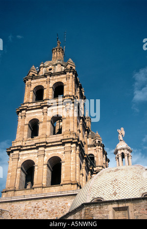 La tour de la cathédrale de Durango Mexique Banque D'Images