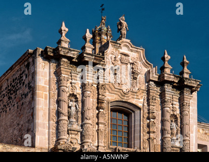 Portail latéral de la cathédrale de Durango, Mexique Banque D'Images