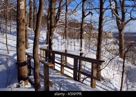 Bruce Trail en hiver Banque D'Images