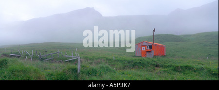 Refuge d'urgence Brúnavík Islande Banque D'Images