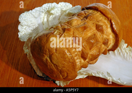 Fromage Oscypek. Le fromage produit par les bergers polonais de Podhale dans la région des Tatras créé à partir de lait de brebis Banque D'Images