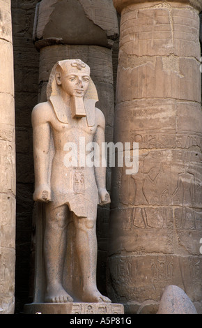 Statue de Ramsès II dans le temple de Luxor, Luxor, Egypte Banque D'Images