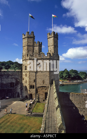 Château de Caernarfon Gwynedd North Wales UK Banque D'Images
