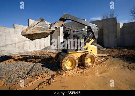 Site de construction, de chargeuse pelleteuse Banque D'Images