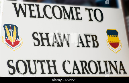 Sock Photo Bienvenue à Shaw AFB Sumter en Caroline du Sud USA Banque D'Images