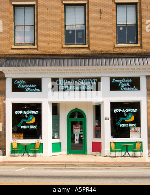 Cop un squat Coffee House Restaurant Lancaster en Caroline du Sud USA Banque D'Images