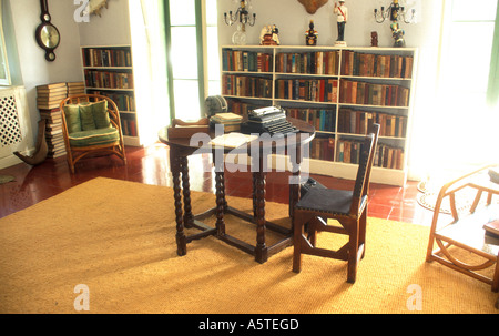 Le bureau d'Ernest Hemingway dans maison à Key West est toujours comme il l'a laissé. Banque D'Images